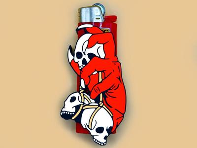 Skulls lighter case