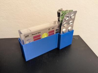 Pool test kit holder