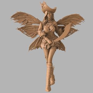 Fairy Pirate Captain – 3D Printable STL | 32mm & 72mm