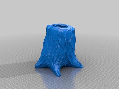 Tree Stump Speaker Stand