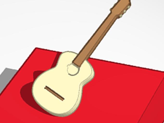 guitar sculpture with base
