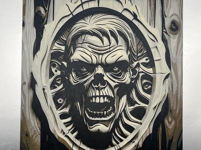Wooden Zombie Hueforge