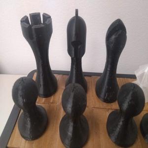 Weighted Chessmen, Simplified Staunton Style
