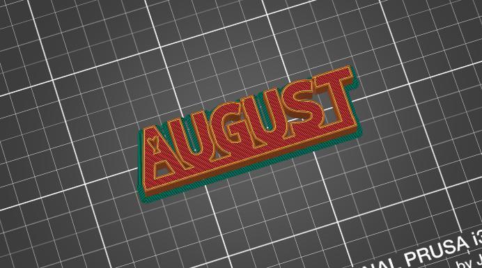 Lichtgevende jongens naam August, Luminous boys name August.