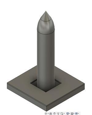 Base and LED mount for 18cm Voronoi lamp