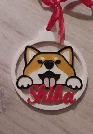 Christmas ball christmas Shiba inu dog design