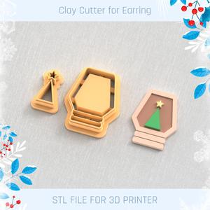 Jaar and Tree Christmas Polymer Clay Cutter