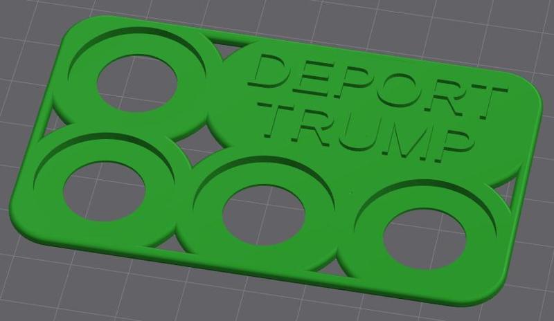 Deport Trump Quarters Card