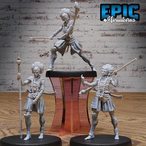 Safari Fighter Player Character Set ‧ DnD Miniature ‧ Tabletop Miniatures ‧ Gaming Monster ‧ 3D Model ‧ RPG ‧ DnDminis ‧ STL FILE