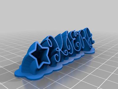 My Customized Sweeping 2-line name plate (text)