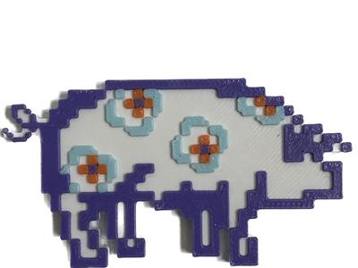 Pixel Pig Magnet