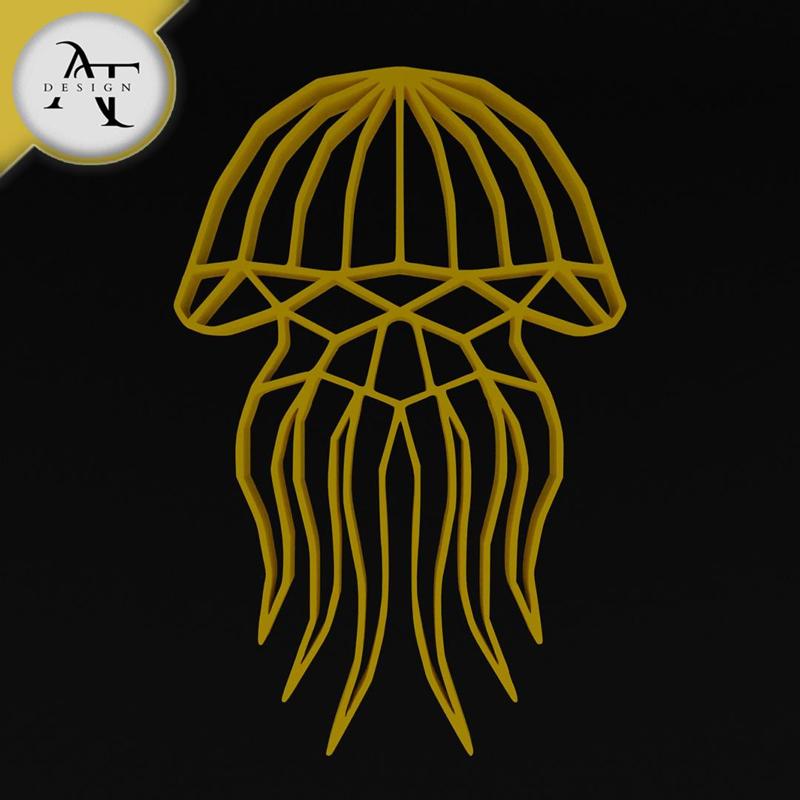 Jellyfish - Geometric - 2D Wall Art Decor