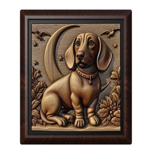 Dog Dachshund animal wall art relief wall decor