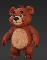 Furry Bear 3D Model - Toy Animal for Printing and Display