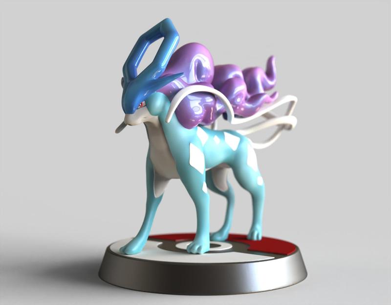 Suicune - LEGENDARY (Free Bambu 3mf color file)- FAN ART - POKÉMON FIGURINE -POKEMON