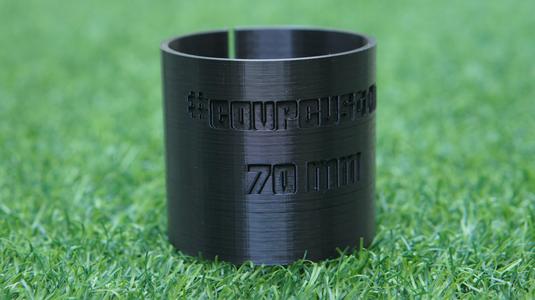 70 mm (2.75 IN) Pipe cutting template 90 degree angle
