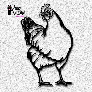 realistic chicken wall art hen  wall decor 2d art animal