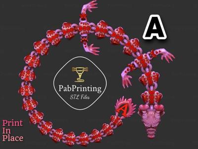 PERSONALISED HEARTS FLEXI DRAGON "A"
