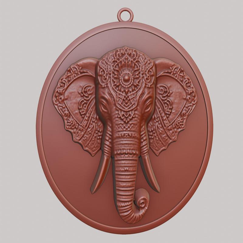 Elephant Animal Necklace Elephant Animal Pendant for CNC Router Laser & 3D Printer