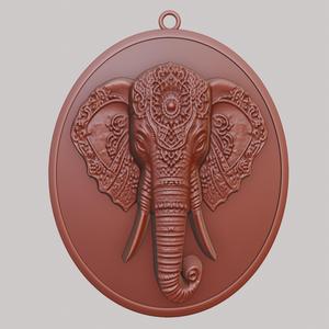 Elephant Animal Necklace Elephant Animal Pendant for CNC Router Laser & 3D Printer