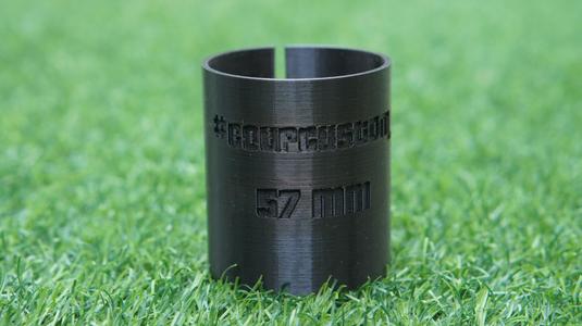 57 mm (2.24 IN) Pipe cutting template 90 degree angle