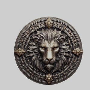 Lion Animal Head Lion Animal Medallion for CNC Router Laser & 3D Printer