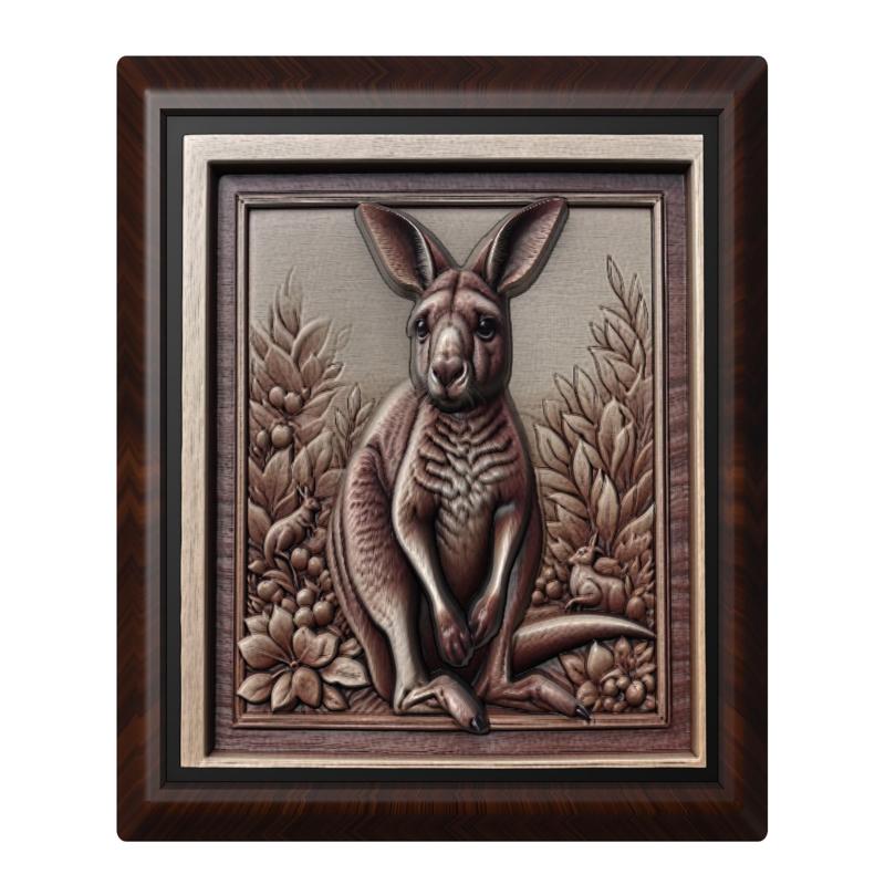 Kangaroo animal wall art relief wall decor