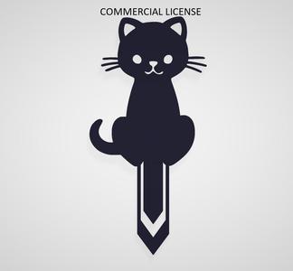 COMMERCIAL LICENSE / CAT / ANIMAL / PET / HOME / BOOKMARK / BOOKMARK / SIGN / BOOKMARK / GIFT / BOOK / BOOK / SCHOOL / STUDENTS / TEACHER / OFFICE / WITHOUT SUPPORTS