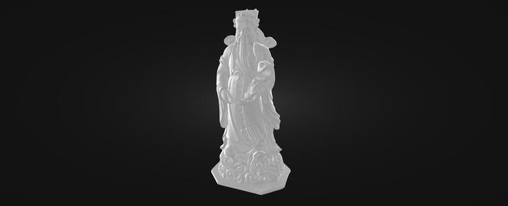 Figurine of an old man looking into the distance