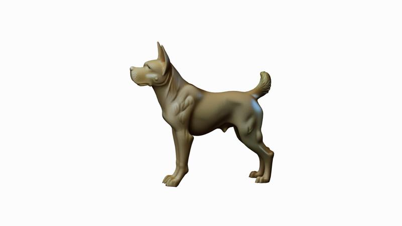 Dobermann dog figurine sculpture