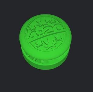 GRINDERKING GRINDER GRANDE WEED 420 100X100X46MM EASY PRINT
