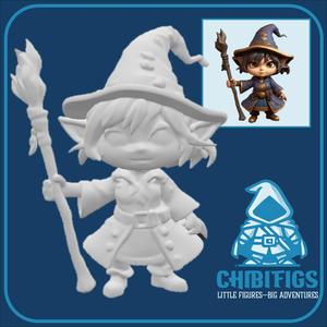 Hazel Jackdaw: Chibi Miniature 3D Printing STL File |28mm and 78mm for D&D and other TTRPGs