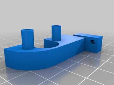 AnyCubic Chiron BLTouch sensor adapter for V6 & Volcano double blower fan mount by Nadeon
