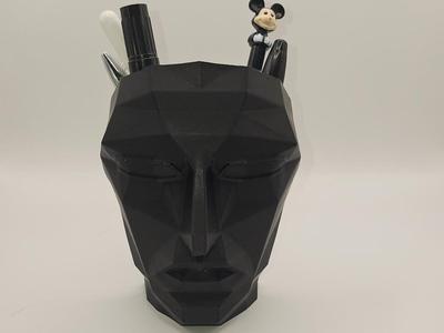 The Overseer – Geometric Mask Pencil Holder / Pot