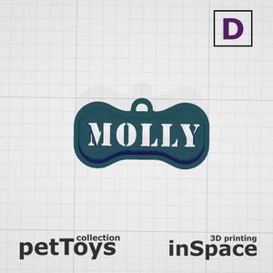 Pet - Dog - Tag - Milo - Bone - Customized -