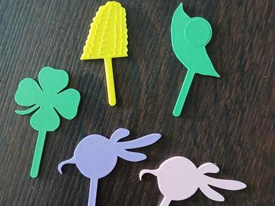 Window mini garden markers / toppers