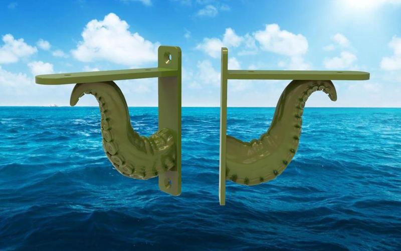 Octopus Tentacle Shelf Bracket - Steampunk
