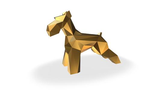 Schnauzer dog figure
