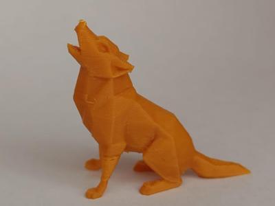 Wolf realistic version origami 