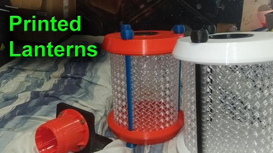Round Solar Lantern 100% 3D printed no glue etc..
