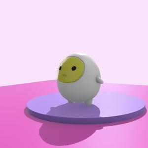 Mr. Egg - Easy to print, in pieces, one piece or as a keychain!