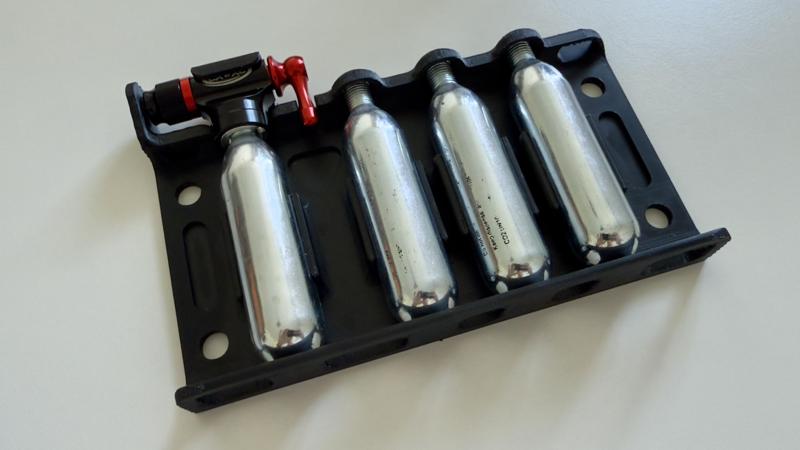 CO2 Cartridge Holder for 16g Bottles – Compact 3D Printed Mount (Fits 4 Cylinders)