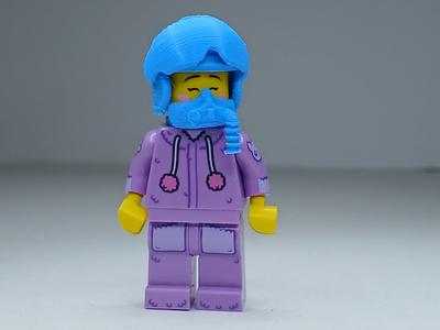 Navy fighter helmet Minifigure Brick