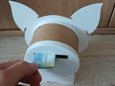 Piggy bank from spool