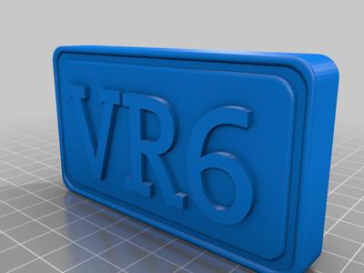 Golf 2 VR6 logo for in dash