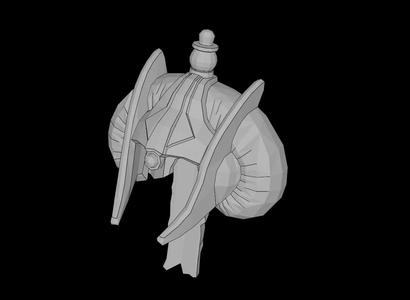 Lego Compatible (98119.dat) Minifigure Hair Bun with Braid and Hood with Royal Insignia Pattern (SW Queen Amidala)   