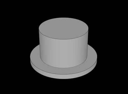 Lego Compatible (3878.dat) Minifig Top Hat   