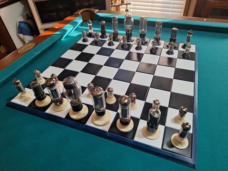 Vacuum Tube Chess set holders