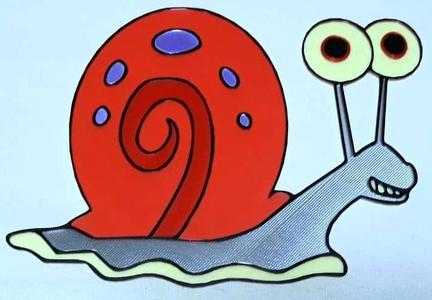 Gary the Snail Smiling in colors