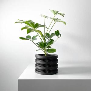 The Civen Planter Pot with Drainage: Tray & Stand Included | Modern and Unique Home Decor for Plants and Succulents | STL File   